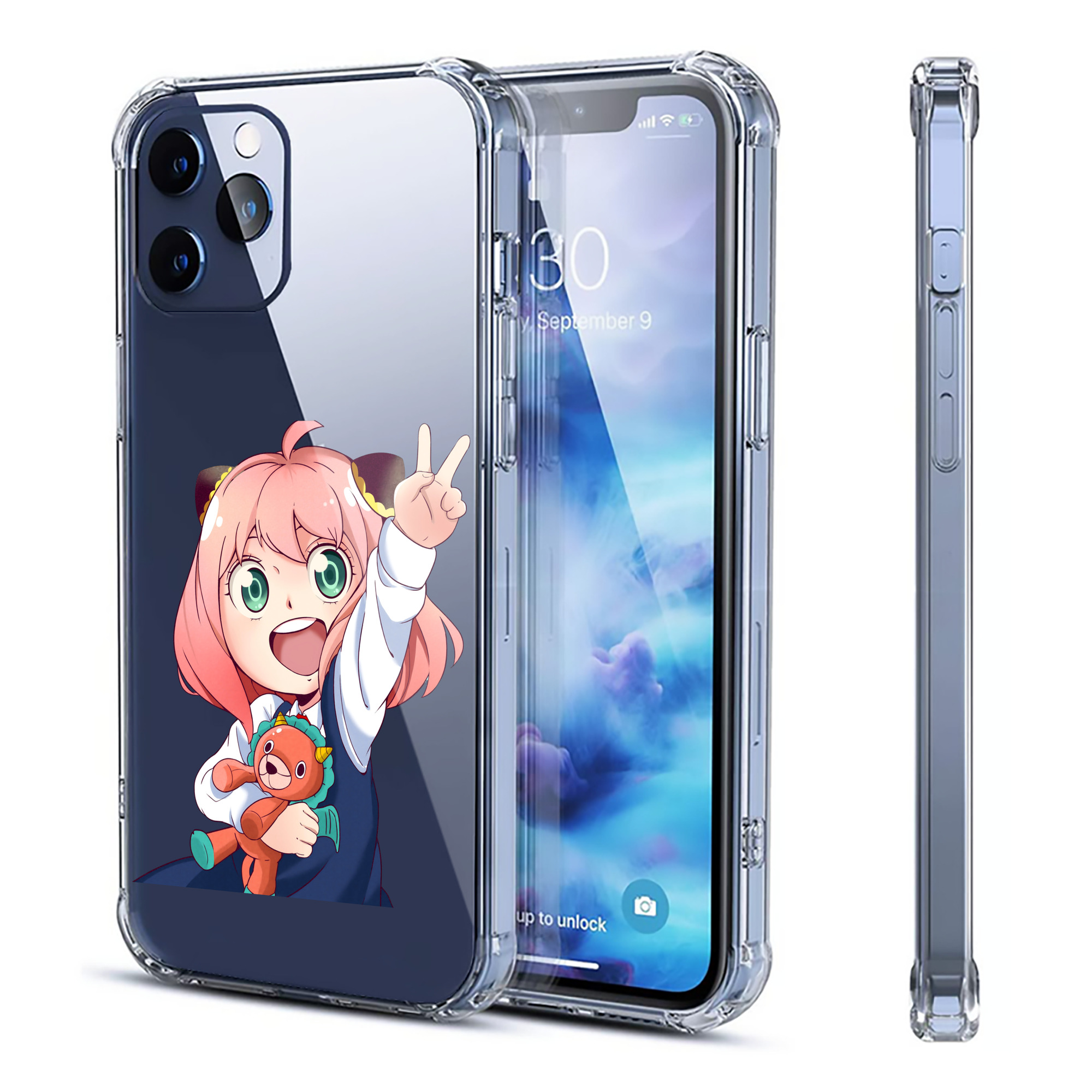 （画像用） SPY×FAMILY间谍家家酒 【iPhone 12シリーズ対応】透明スマホケース（クリアソフトケース）